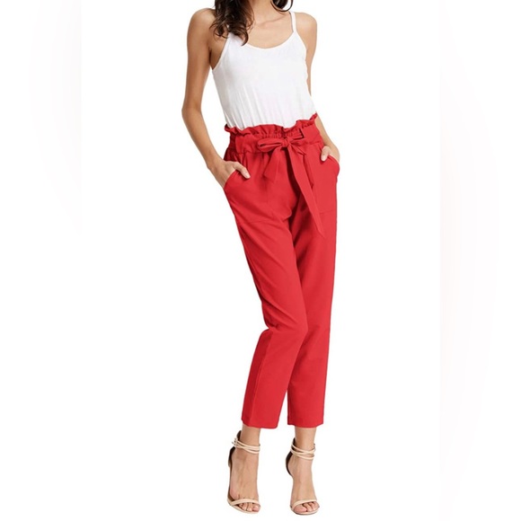 Kancy Kole Pants - ❤️ High Waist Paper Bag Pants w/ Tie ❤️